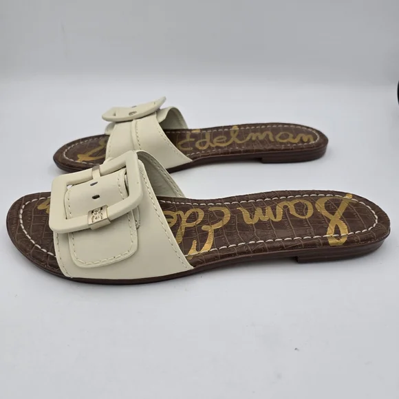 Sam Edelman Gaige Flat Slide Sandals, Modern Ivory, Women's 10.5, Like New! - Picture 7 of 12